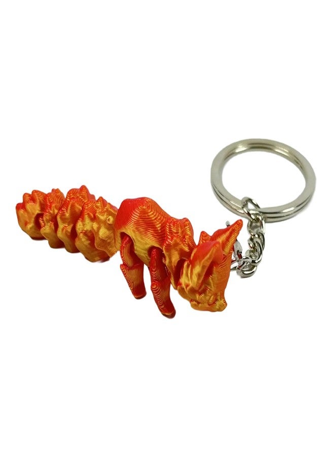YZYDF Articulated Fox Figurine Keychain, 3D Printed Multi Joint Movable Fox Keychain for Decoration and Play - Image 1